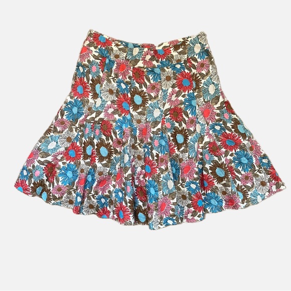 Boden Linen Floral Fit & Flare Skirt Size 12R - Picture 2 of 8